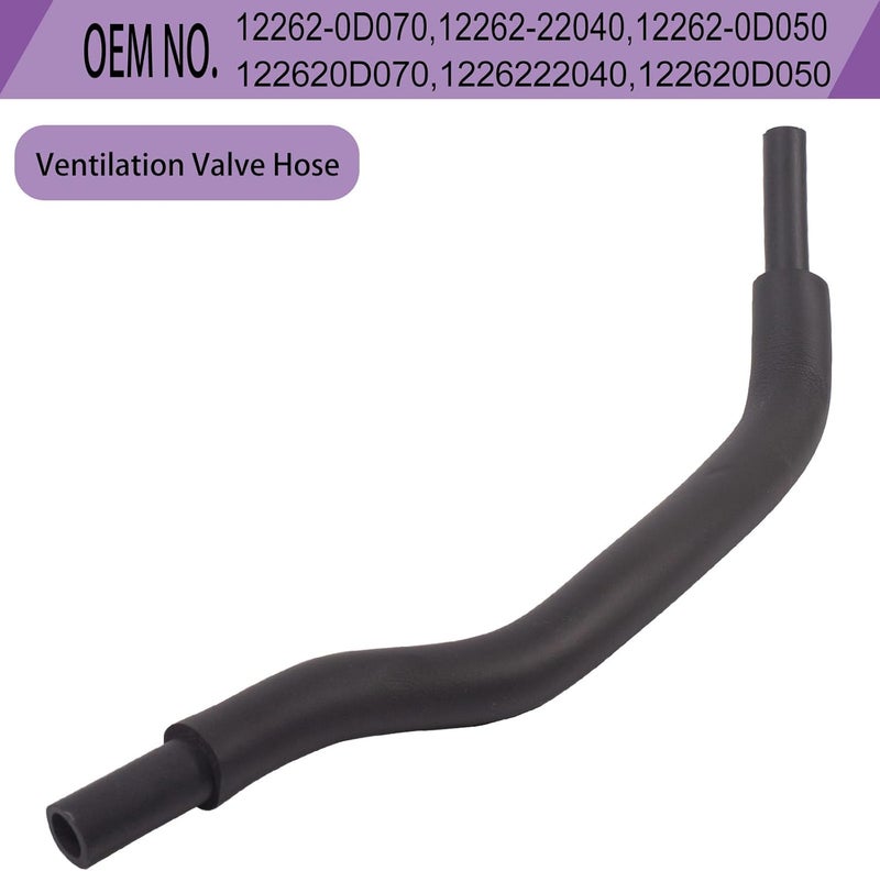LYNSHINE 12262-0D070 for Toyota Corolla 1.8 PCV Valve Hose Matrix Celica Mr2 Spyder Ventilation Valve Hose 1.8L 2000 2001 2002 2003 2004 2005 2006 2007 2008 00 01 02 03 04-08 122620D070 1226222040 122620D050 - Image 4
